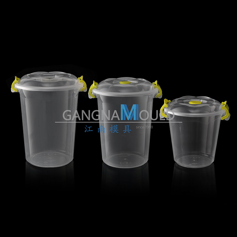 JN-267 Moule de récipient de stockage de rangement scellé en plastique rond
