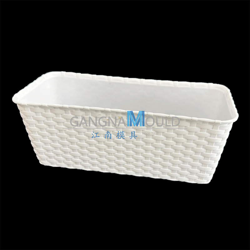 JN-090 Moule de pot à fleurs de rotin blanc