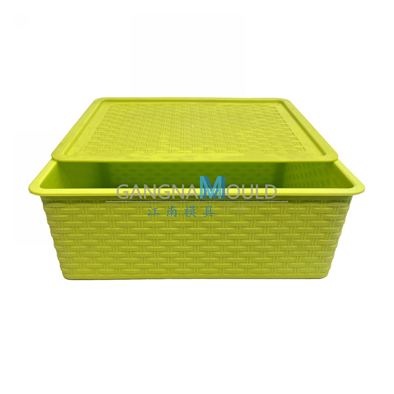 Moule de panier de rangement en plastique PP ménager avec couvercle JN-332