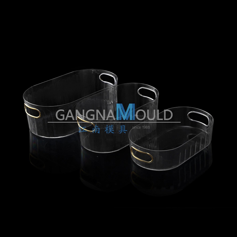 Moule de boîte de rangement en forme de panier pour bureau en plastique transparent JN - 304 