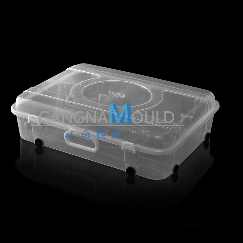 Moule de boîte de rangement transparente en plastique avec roues pour sous - lit JN – 300