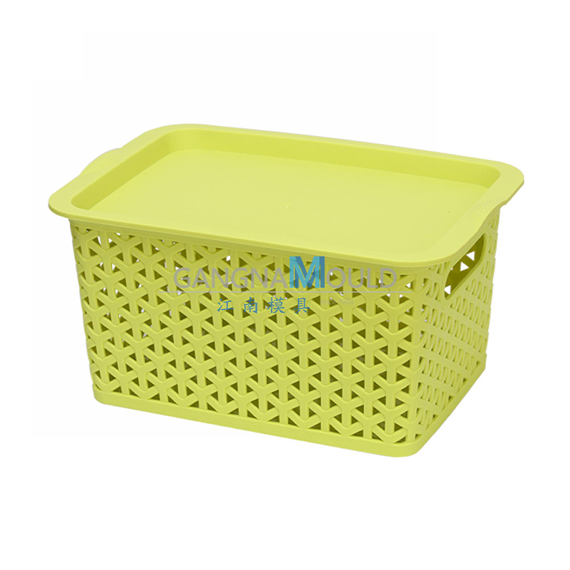 Moule de panier de rangement en plastique PP ménager avec couvercle JN-333