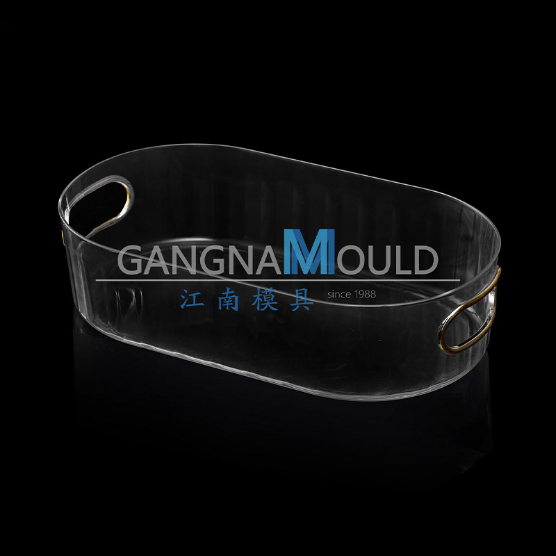 Moule de boîte de rangement en forme de panier pour bureau en plastique transparent JN-305
