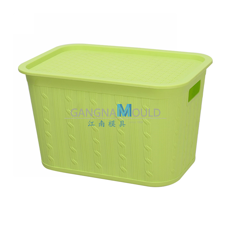 Moule de panier de rangement en plastique PP ménager avec couvercle JN-336